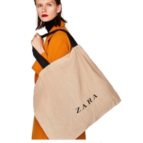 Zara Beige Tote Bag - Picture 1 of 1